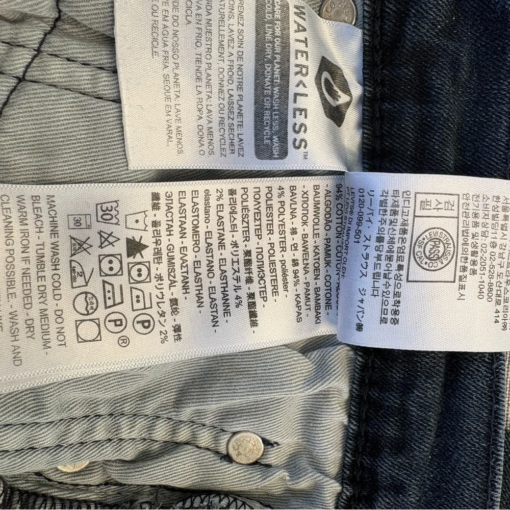 Levi's 511 Jeans Mens 34 X 30 dark Blue Premium Denim Big E black label